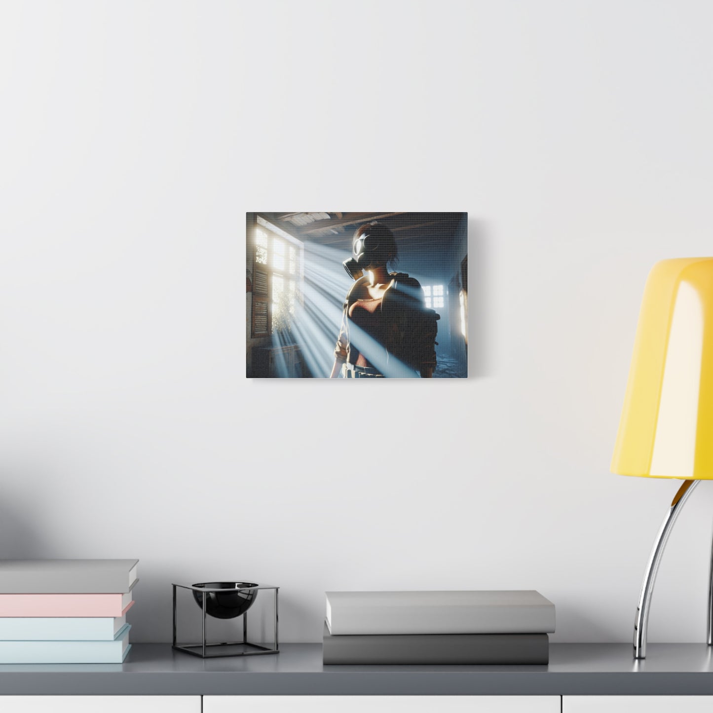 Gritty Urban Art Canvas, Modern Wall Decor, Unique Home Design, Gift for Gamers, Cool Office Artwork, Sci-Fi Aesthetic